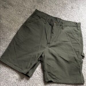Carhartt Green Cargo Shorts with Classic Design